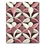 Modern Blush and Cream Petal Medallion Rug