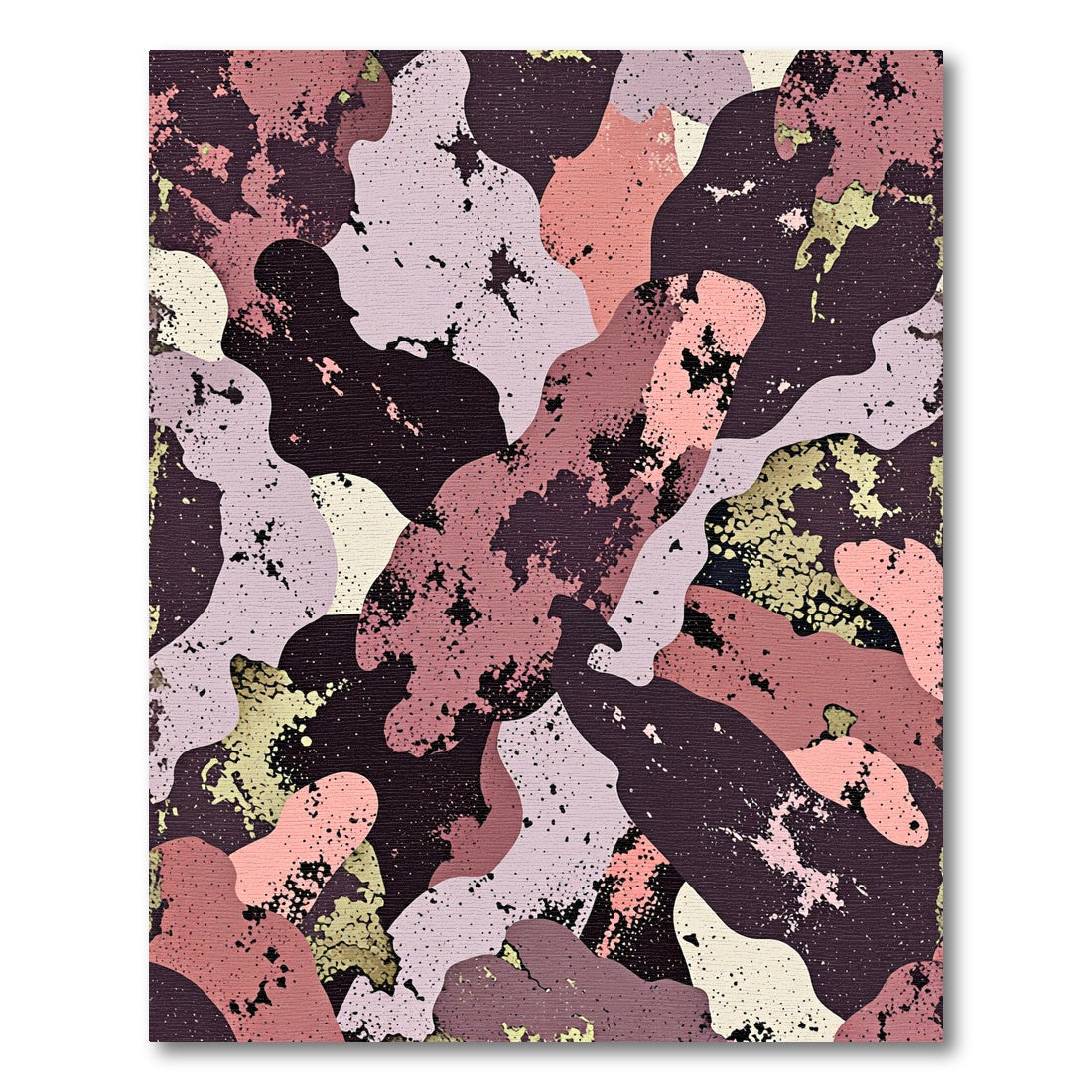 Mauve Amethyst Splatter Organic Rug