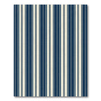 Classic Navy and Cream Pinstripe Rug