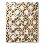 White Gold Quatrefoil Interlace Rug