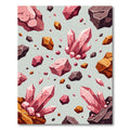 Floating Rose Quartz Geode Mineral Fragment Rug