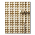 Beige Isometric Grid Architectural Texture Rug