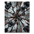 Shattered Monochrome Industrial Grunge Abstract Rug