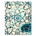 Aqua Atomic Orbital Swirl Rug