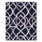 Sophisticated Lavender Interlocking Curve Geometric Rug