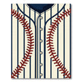 Stitched Baseball Seams Pinstripe Cream Rug
