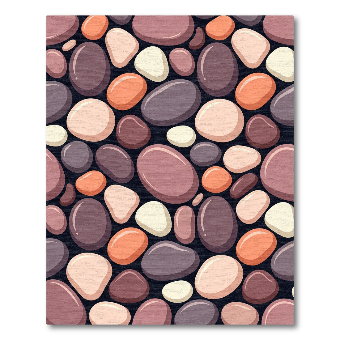 Smooth Pebble Cluster Color Blend Rug