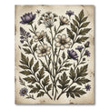 Vintage Lavender Floral Botanical Arrangement Rug