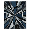 Deep Blue Geometric Burst Rug