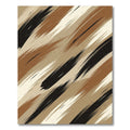 Abstract Earthy Brown Painted Stripe Rug