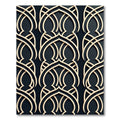 Elegant Beige Intersecting Arches Rug