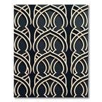 Elegant Beige Intersecting Arches Rug
