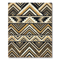 Earthy Geometric Chevron Tribal Band Rug