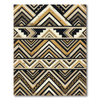 Earthy Geometric Chevron Tribal Band Rug