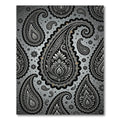 Monochrome Paisley Swirl Gray Area Rug