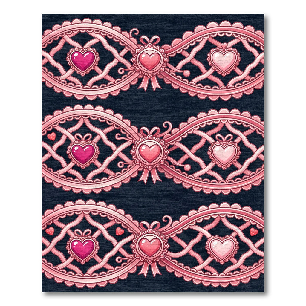 Pink Ribbon Heart Gala Rug