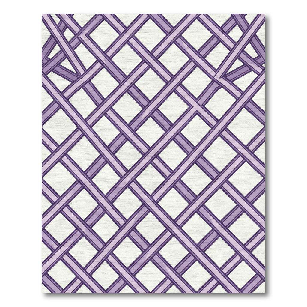 Lavender Intersecting Lattice Grid Rug