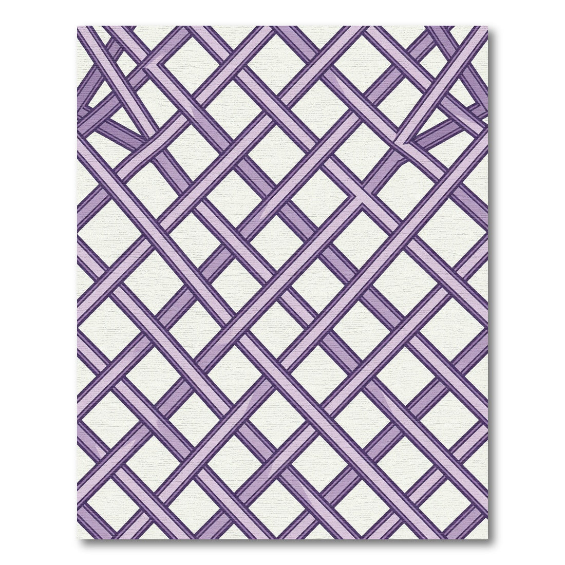 Lavender Intersecting Lattice Grid Rug