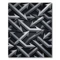 Gray Intertwined Arrow Pattern Rug