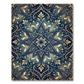 Midnight Blue Ornate Star Medallion Rug