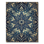 Midnight Blue Ornate Star Medallion Rug