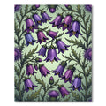 Botanical Purple Bellflower Thistle Meadow Rug