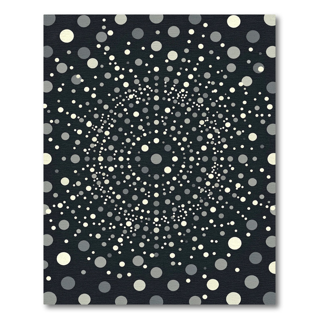 Modern Geometric Polka Dot Spiral Rug