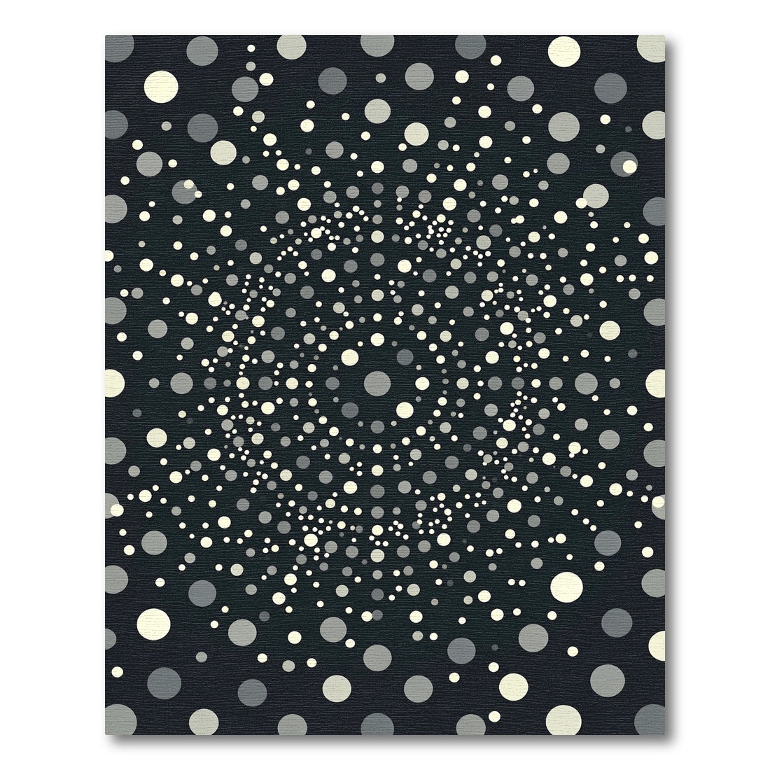 Modern Geometric Polka Dot Spiral Rug