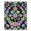 Pastel Retro Floral Botanical Meadow Rug