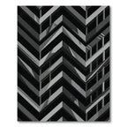Monochrome Sharp Chevron Geometric Abstract Rug