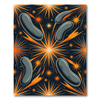 Gray Bean Asteroid Burst Rug