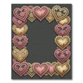 Vintage Lace Hearts Pink Gold Rug