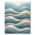 Oceanic Wave Abstract Linear Design Rug
