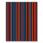 Bold Orange Blue Vertical Stripes Rug
