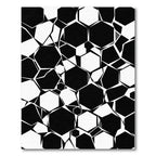 Bold Monochrome Geometric Abstract Hexagon Rug