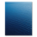 Deep Blue Minimalist Abstract Ocean Waves Rug