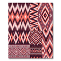 Coral Peach Crimson Chevron Diamonds Rug