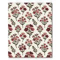 Vintage Pink Botanical Floral Bouquet Rug