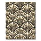 Cream Fan Shell Geometric Repeat Rug