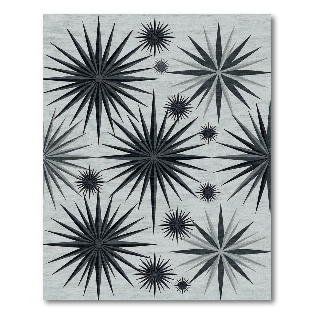 Dark Gray Starburst Sunburst Scatter Rug