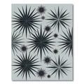 Dark Gray Starburst Sunburst Scatter Rug