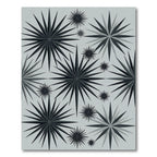 Dark Gray Starburst Sunburst Scatter Rug