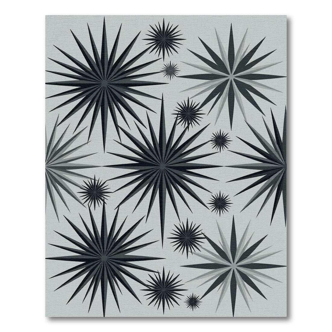 Dark Gray Starburst Sunburst Scatter Rug
