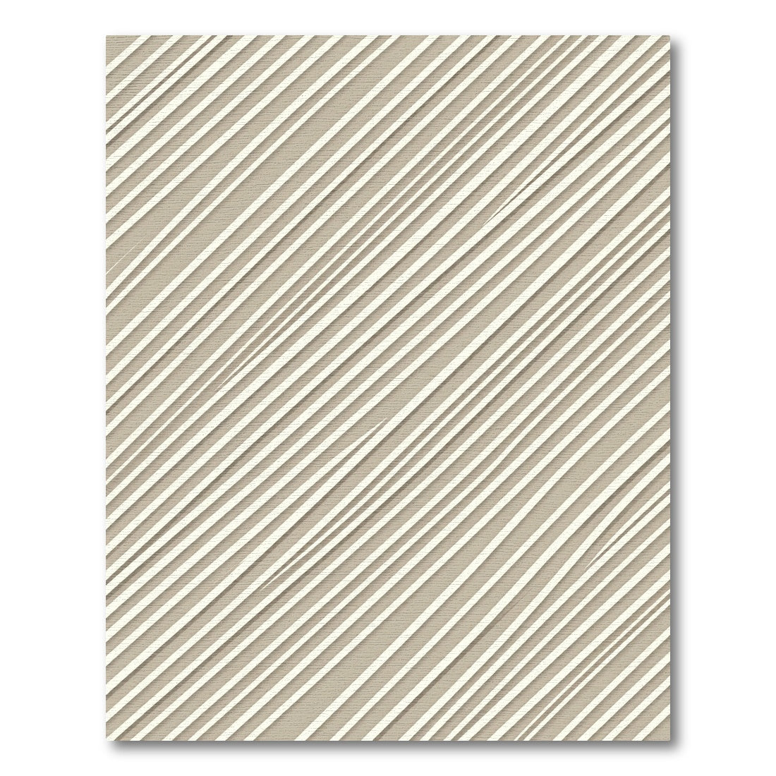 Beige Subtle Diagonal Stripe Rug