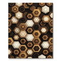 Sophisticated Brown Geometric Hexagon Rug
