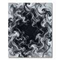Monochrome Swirling Smoke Abstract Rug
