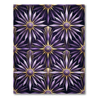 Ornate Purple Sunburst Geo Rug
