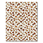Playful Brown Heart and Bone Tile Rug