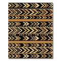 Black and gold chevron stripe composition Rug