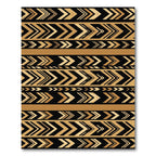Black and gold chevron stripe composition Rug